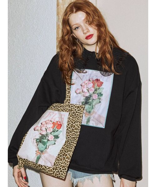 jouetie(ジュエティ)の「フラワーフォトトート BAG(トートバッグ・レディース・ブラック/オフホワイト/ベージュ/ブルー/ピンク/その他1・FREE)」の22枚目の写真