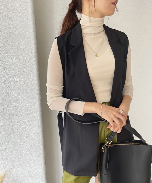 Shelly island（シェリーアイランド）の「ラメシアータートルカットソー（Tシャツ/カットソー・レディース・ホワイト/ブラック/ピンク/ブルー・FREE）」の18枚目の写真