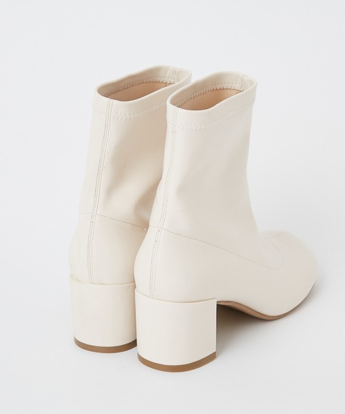 one after another NICE CLAUP（ワンアフターアナザーナイスクラップ）の「オブリックトゥストレッチブーツ（ブーツ・レディース・ブラック/アイボリー・S/M/L）」の10枚目の写真