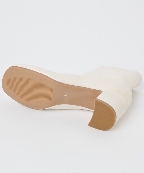 one after another NICE CLAUP（ワンアフターアナザーナイスクラップ）の「オブリックトゥストレッチブーツ（ブーツ・レディース・ブラック/アイボリー・S/M/L）」の15枚目の写真