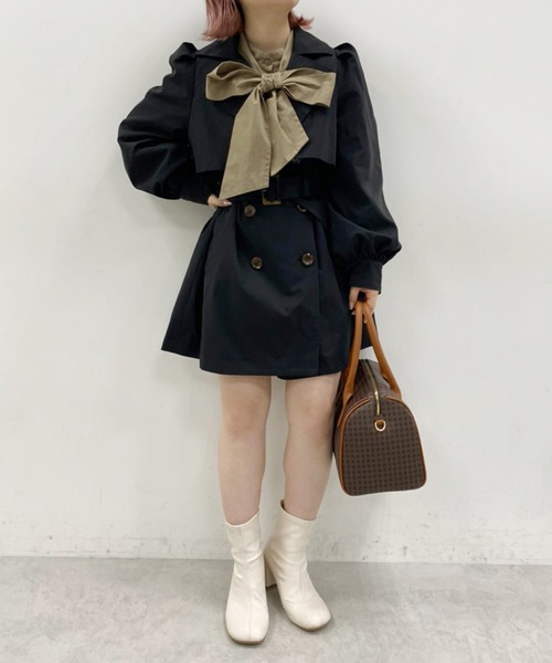 one after another NICE CLAUP（ワンアフターアナザーナイスクラップ）の「オブリックトゥストレッチブーツ（ブーツ・レディース・ブラック/アイボリー・S/M/L）」の18枚目の写真