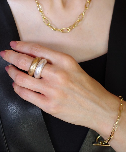 SIGNAL（シグナル）の「【SIGNAL/シグナル】Bold Line Ring / ボールドラインリング（リング・レディース・シルバー/ゴールド・#11）」の9枚目の写真