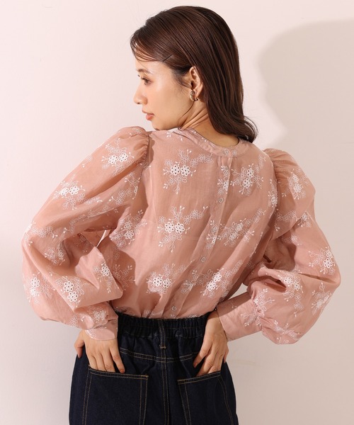 one after another NICE CLAUP(ワンアフターアナザーナイスクラップ)の「インナーセットオーガンジーフラワー刺繍ブラウス(シャツ/ブラウス・レディース・オフホワイト/アイボリー/オレンジ系その他・FREE)」の10枚目の写真