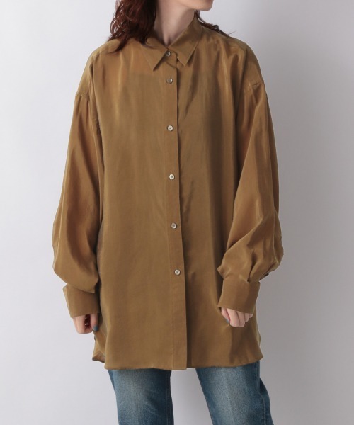 LOWRYS FARM(ローリーズファーム)の「SHEAR SHIRT 228159(シャツ/ブラウス・レディース・ブラウン/オフホワイト/カーキ/ピンク・FREE)」の3枚目の写真