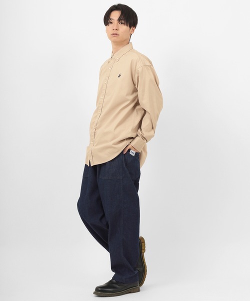 Lee(リー)の「【Lee/リー】ワイド イージーベイカーパンツ/テーパードパンツ(デニムパンツ・メンズ・ブラック/ネイビー/オリーブ/アイボリー/ライトインディゴブルー/インディゴブルー・S/M/L/XL)」の21枚目の写真