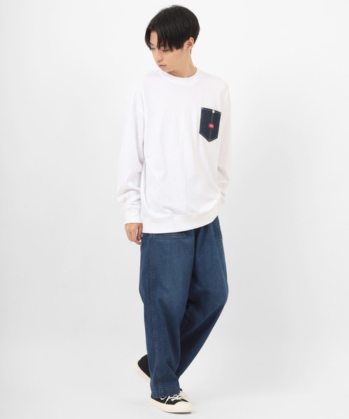 Lee(リー)の「【Lee/リー】ワイド イージーベイカーパンツ/テーパードパンツ(デニムパンツ・メンズ・ブラック/ネイビー/オリーブ/アイボリー/ライトインディゴブルー/インディゴブルー・S/M/L/XL)」の20枚目の写真