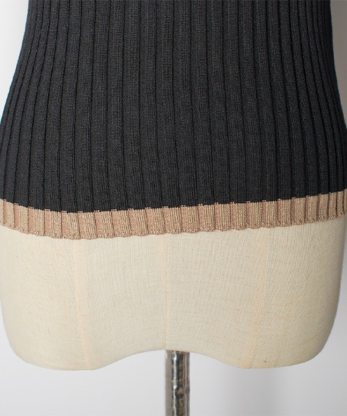 Futier land（フューティアランド）の「パイピングリブニット（ニット/セーター・レディース・チャコールグレー/ブラック/モカ/ライトベージュ/レッドパープル/ライトイエロー/アイボリー/ピンク/ホワイト・FREE）」の17枚目の写真