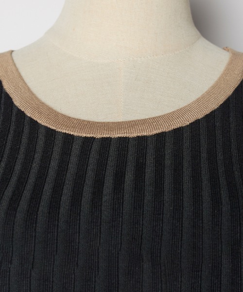 Futier land（フューティアランド）の「パイピングリブニット（ニット/セーター・レディース・チャコールグレー/ブラック/モカ/ライトベージュ/レッドパープル/ライトイエロー/アイボリー/ピンク/ホワイト・FREE）」の10枚目の写真