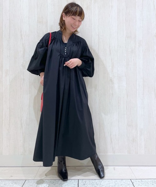 RIVE DROITE（リヴドロワ）の「安定感のある履き心地　レザースクエアブーツ（ブーツ・レディース・ブラック/ベージュ・24.5/23.5）」の15枚目の写真