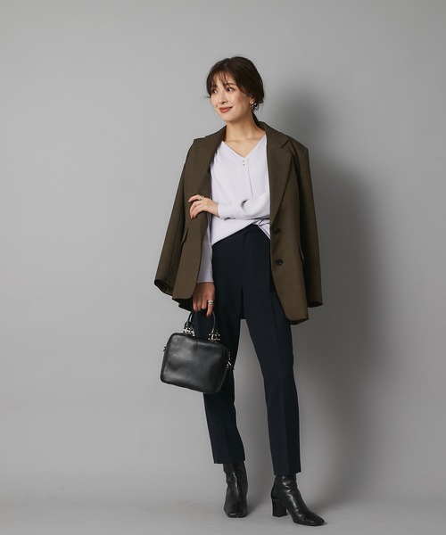 RIVE DROITE（リヴドロワ）の「安定感のある履き心地　レザースクエアブーツ（ブーツ・レディース・ブラック/ベージュ・24.5/23.5）」の19枚目の写真