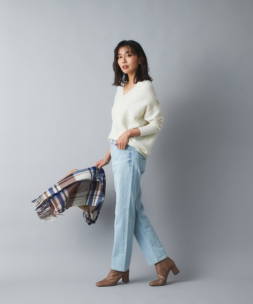 RIVE DROITE（リヴドロワ）の「安定感のある履き心地　レザースクエアブーツ（ブーツ・レディース・ブラック/ベージュ・24.5/23.5）」の22枚目の写真