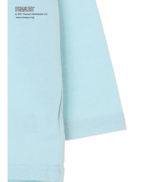 koe（コエ）の「PEANUTS スヌーピーロングTシャツ＊（Tシャツ/カットソー・キッズ・ブラウン/モカ/サックスブルー/チャコールグレー/グレイッシュベージュ/グリーン・100/120/110/130）」の17枚目の写真