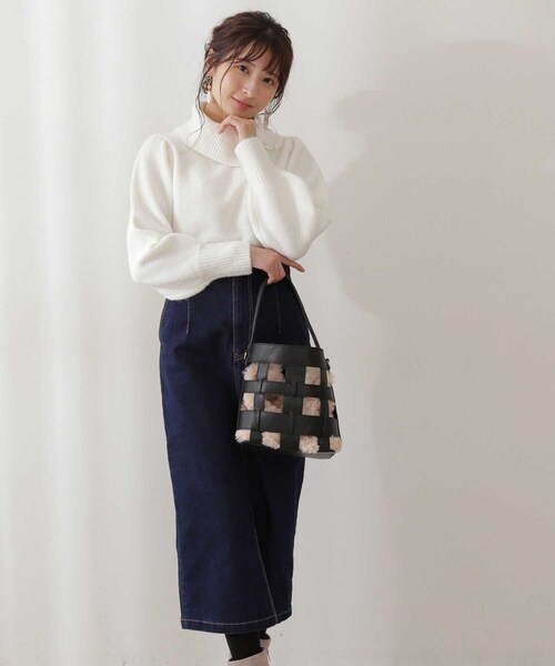 PROPORTION BODY DRESSING（プロポーションボディドレッシング）の「オフタートルパールニット / 1211270013（ニット/セーター・レディース・ブラウン系その他/ホワイト系その他/グレー・FREE）」の8枚目の写真