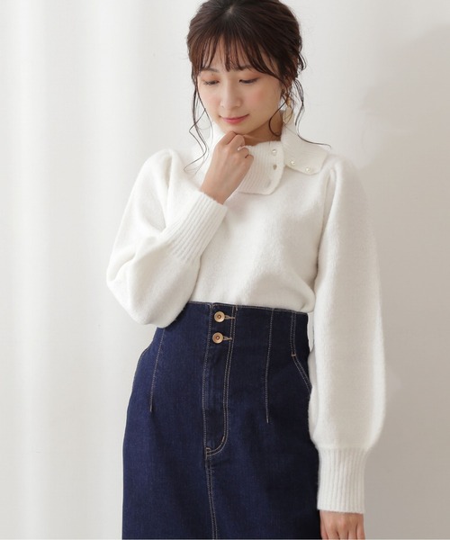 PROPORTION BODY DRESSING（プロポーションボディドレッシング）の「オフタートルパールニット / 1211270013（ニット/セーター・レディース・ブラウン系その他/ホワイト系その他/グレー・FREE）」の2枚目の写真