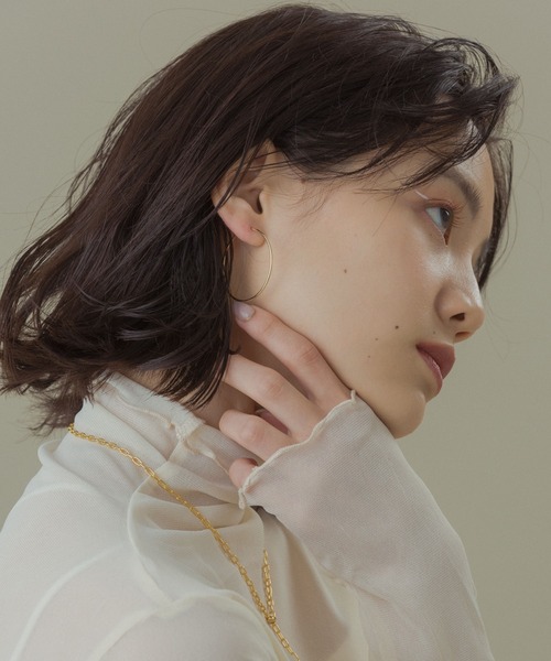 VATSURICA(バツリカ)の「《trim by vatsurica》14KGF / 金属アレルギー対応 / シンプル エンドレス フープ ピアス(ピアス(両耳用)・レディース・ゴールド/その他1・FREE)」の10枚目の写真