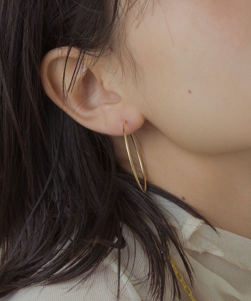 VATSURICA(バツリカ)の「《trim by vatsurica》14KGF / 金属アレルギー対応 / シンプル エンドレス フープ ピアス(ピアス(両耳用)・レディース・ゴールド/その他1・FREE)」の11枚目の写真