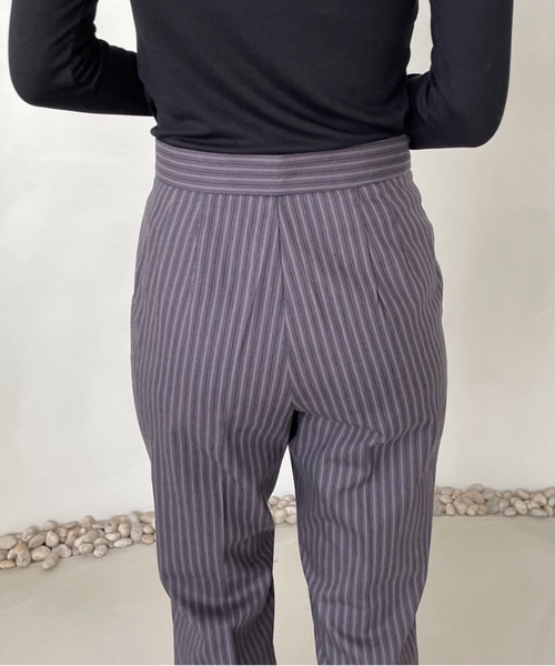 Didot.showroom（ディドット ショールーム）の「stripe boots cut pt（スラックス・レディース・チャコールグレー/カーキ・S/M）」の17枚目の写真