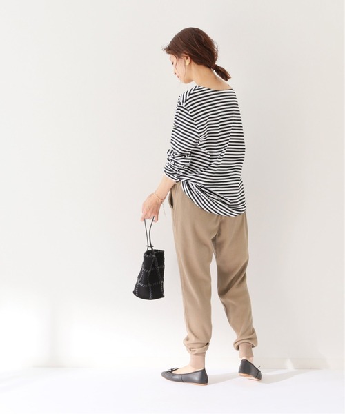 SLOBE IENA（スローブイエナ）の「ワッフルジョガーパンツ【手洗い可能/ウエストゴム】◆（その他パンツ・レディース・ブラック/キャメル・FREE）」の12枚目の写真