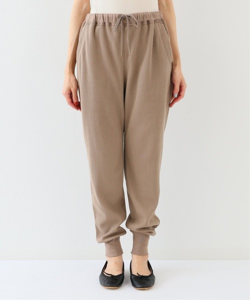 SLOBE IENA（スローブイエナ）の「ワッフルジョガーパンツ【手洗い可能/ウエストゴム】◆（その他パンツ・レディース・ブラック/キャメル・FREE）」の10枚目の写真