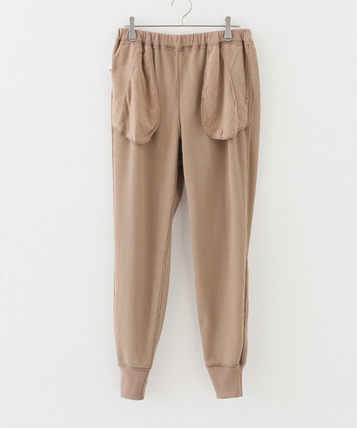 SLOBE IENA（スローブイエナ）の「ワッフルジョガーパンツ【手洗い可能/ウエストゴム】◆（その他パンツ・レディース・ブラック/キャメル・FREE）」の5枚目の写真