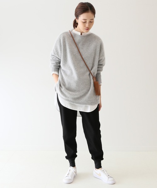 SLOBE IENA（スローブイエナ）の「ワッフルジョガーパンツ【手洗い可能/ウエストゴム】◆（その他パンツ・レディース・ブラック/キャメル・FREE）」の20枚目の写真