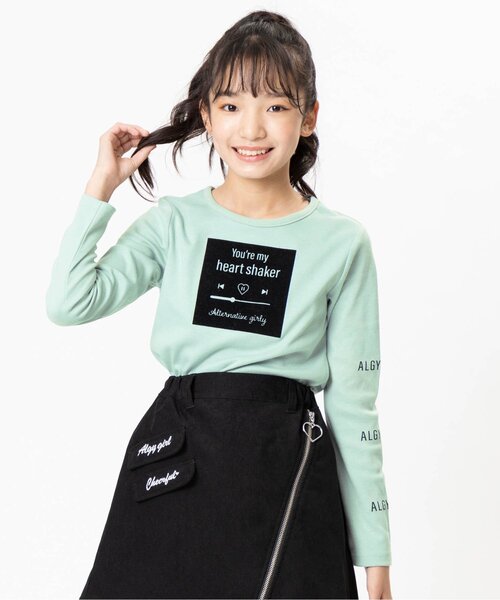 algy(アルジー)の「フロッキーロゴもちふわロンT(Tシャツ/カットソー・キッズ・オフホワイト/ミント/ラベンダー/ブラック・SMALL/XXX-SMALL/MEDIUM/X-SMALL/XX-SMALL)」の3枚目の写真