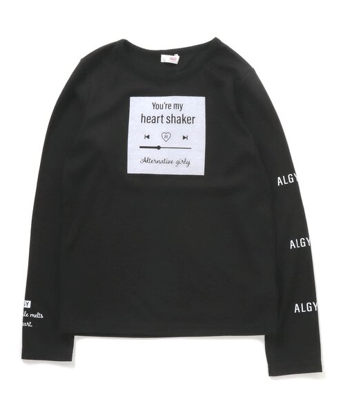 algy(アルジー)の「フロッキーロゴもちふわロンT(Tシャツ/カットソー・キッズ・オフホワイト/ミント/ラベンダー/ブラック・SMALL/XXX-SMALL/MEDIUM/X-SMALL/XX-SMALL)」の1枚目の写真