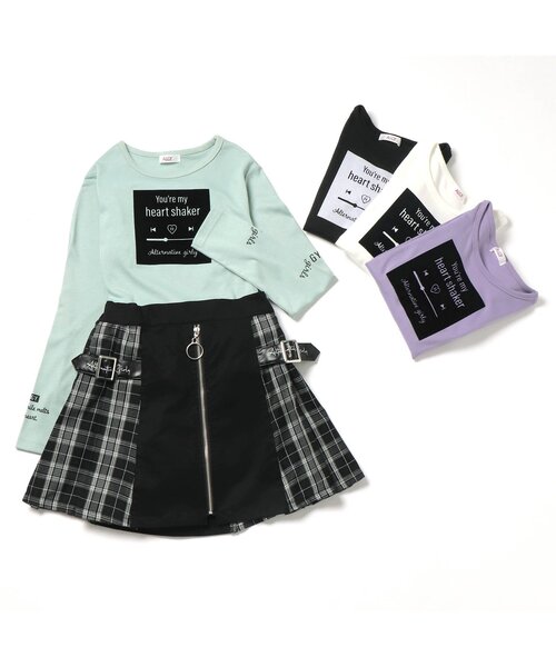 algy(アルジー)の「フロッキーロゴもちふわロンT(Tシャツ/カットソー・キッズ・オフホワイト/ミント/ラベンダー/ブラック・SMALL/XXX-SMALL/MEDIUM/X-SMALL/XX-SMALL)」の8枚目の写真