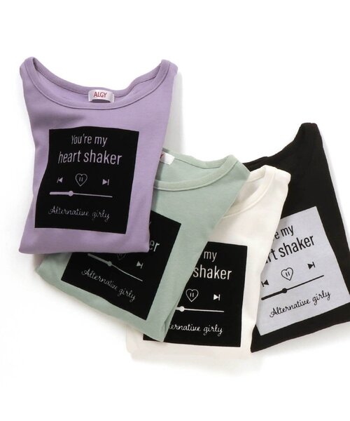 algy(アルジー)の「フロッキーロゴもちふわロンT(Tシャツ/カットソー・キッズ・オフホワイト/ミント/ラベンダー/ブラック・SMALL/XXX-SMALL/MEDIUM/X-SMALL/XX-SMALL)」の9枚目の写真