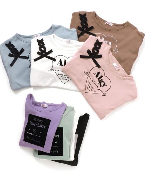 algy(アルジー)の「フロッキーロゴもちふわロンT(Tシャツ/カットソー・キッズ・オフホワイト/ミント/ラベンダー/ブラック・SMALL/XXX-SMALL/MEDIUM/X-SMALL/XX-SMALL)」の22枚目の写真