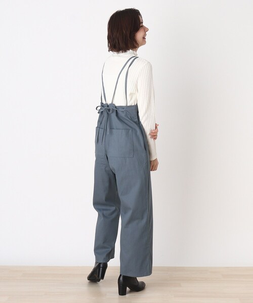 Cutie Blonde(キューティーブロンド)の「◆【S-L】バックリボンサロペット(サロペット/オーバーオール・レディース・ブラック/カーキ/ブルー・01/02/03)」の3枚目の写真