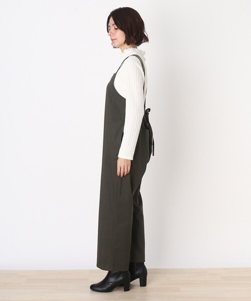 Cutie Blonde(キューティーブロンド)の「◆【S-L】バックリボンサロペット(サロペット/オーバーオール・レディース・ブラック/カーキ/ブルー・01/02/03)」の8枚目の写真