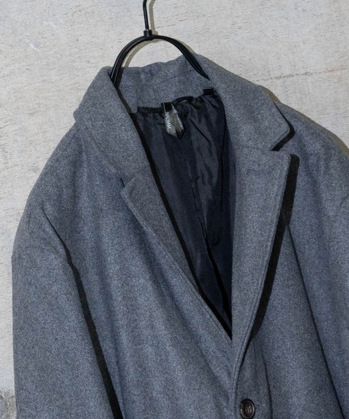 JOHN'S CLOSET(ジョンズクローゼット)の「【i】メルトンチェスターコート(チェスターコート・メンズ・ネイビー/杢グレー/ブラック/チェック・MEDIUM/LARGE/X-LARGE)」の9枚目の写真