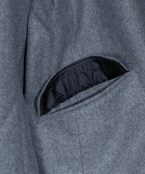 JOHN'S CLOSET(ジョンズクローゼット)の「【i】メルトンチェスターコート(チェスターコート・メンズ・ネイビー/杢グレー/ブラック/チェック・MEDIUM/LARGE/X-LARGE)」の7枚目の写真