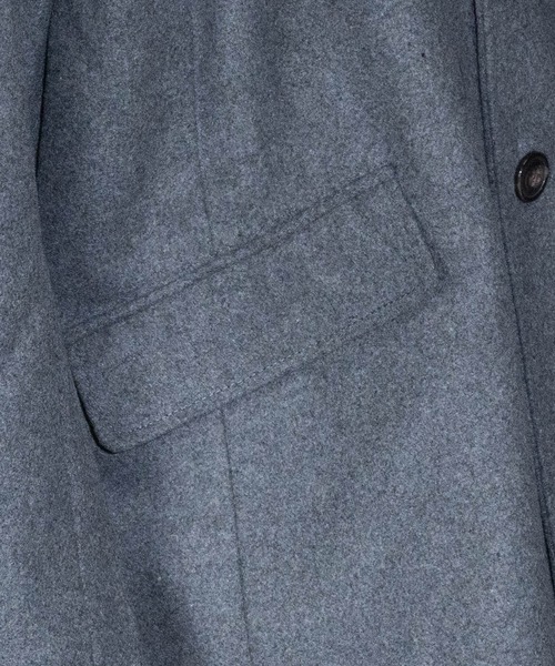 JOHN'S CLOSET(ジョンズクローゼット)の「【i】メルトンチェスターコート(チェスターコート・メンズ・ネイビー/杢グレー/ブラック/チェック・MEDIUM/LARGE/X-LARGE)」の6枚目の写真