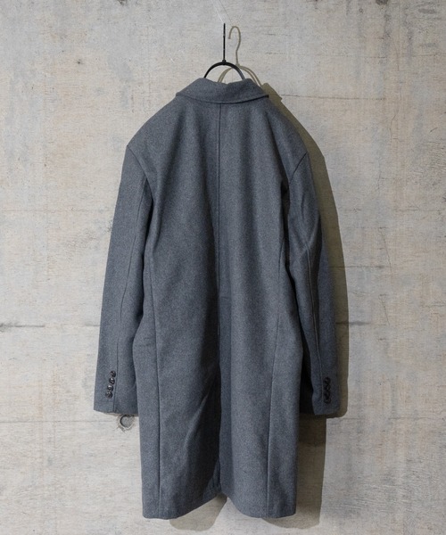 JOHN'S CLOSET(ジョンズクローゼット)の「【i】メルトンチェスターコート(チェスターコート・メンズ・ネイビー/杢グレー/ブラック/チェック・MEDIUM/LARGE/X-LARGE)」の12枚目の写真