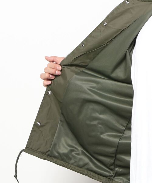 HUF(ハフ)の「ハフ ナイロンジャケット ベンチジャケット トライアングルロゴ(ナイロンジャケット・メンズ・カーキ/ブラック/ネイビー・M/S/L/XL/XXL)」の7枚目の写真