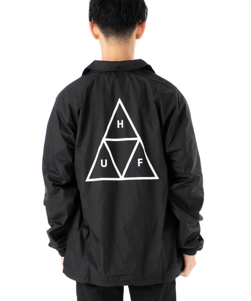 HUF(ハフ)の「ハフ ナイロンジャケット ベンチジャケット トライアングルロゴ(ナイロンジャケット・メンズ・カーキ/ブラック/ネイビー・M/S/L/XL/XXL)」の18枚目の写真