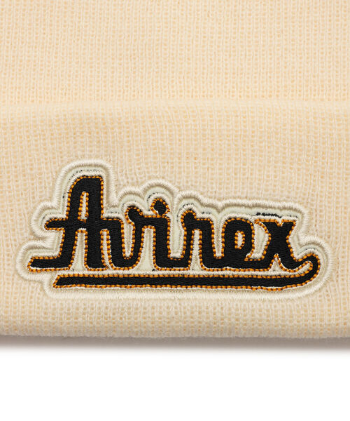 AVIREX（アヴィレックス）の「ロゴ ニット キャップ / LOGO KNIT CAP / アヴィレックス / AVIREX（ニットキャップ/ビーニー・メンズ・ネイビー/オフホワイト/ブラック・FREE）」の7枚目の写真