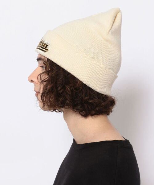 AVIREX（アヴィレックス）の「ロゴ ニット キャップ / LOGO KNIT CAP / アヴィレックス / AVIREX（ニットキャップ/ビーニー・メンズ・ネイビー/オフホワイト/ブラック・FREE）」の5枚目の写真