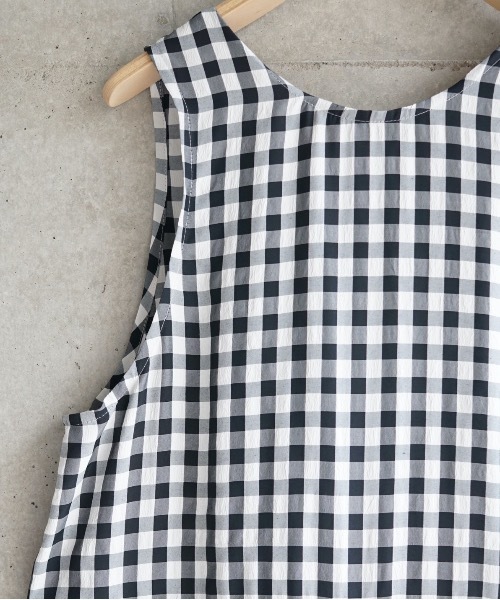 sneeuw（スニュウ）の「チェックオールインワン（サロペット/オーバーオール・レディース・サックスブルー/ブラック・ONESIZE）」の17枚目の写真