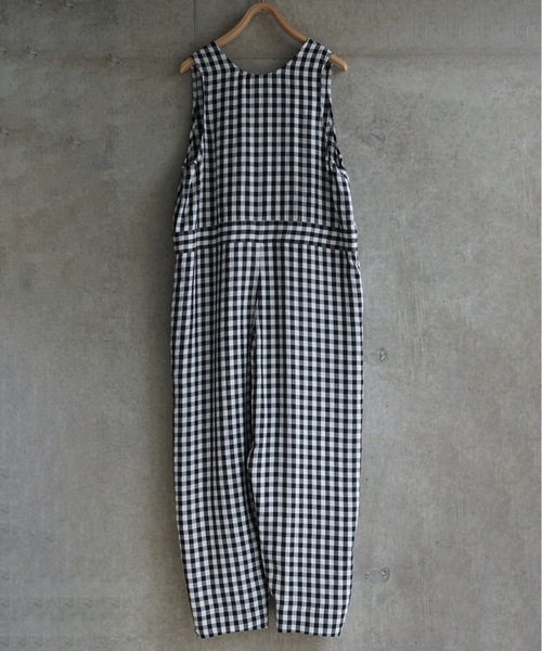 sneeuw（スニュウ）の「チェックオールインワン（サロペット/オーバーオール・レディース・サックスブルー/ブラック・ONESIZE）」の11枚目の写真