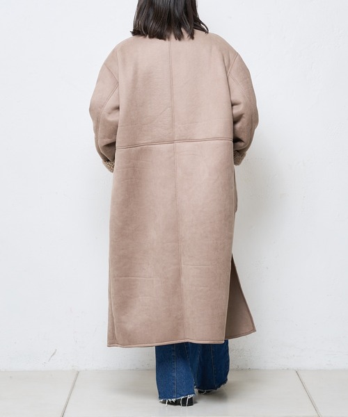 CIAOPANIC(チャオパニック)の「リバーシブルムートンコート(ムートンコート・レディース・ブラウン/モカ・FREE)」の7枚目の写真