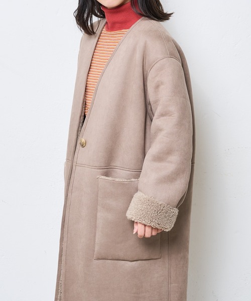 CIAOPANIC(チャオパニック)の「リバーシブルムートンコート(ムートンコート・レディース・ブラウン/モカ・FREE)」の10枚目の写真