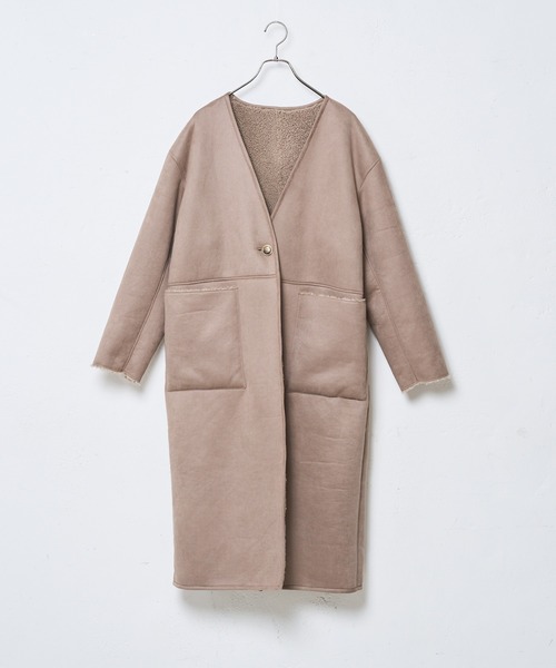 CIAOPANIC(チャオパニック)の「リバーシブルムートンコート(ムートンコート・レディース・ブラウン/モカ・FREE)」の11枚目の写真