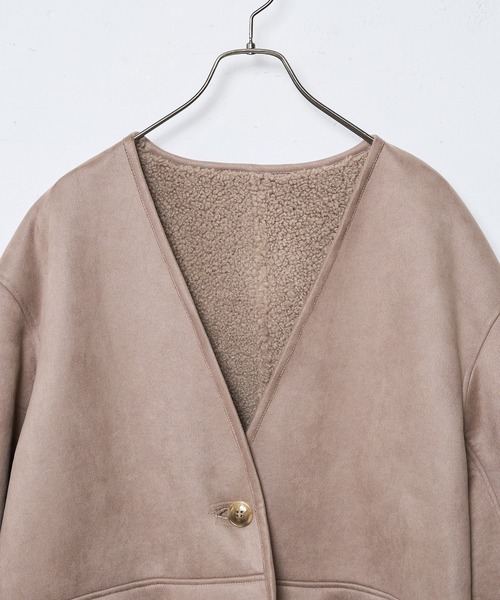 CIAOPANIC(チャオパニック)の「リバーシブルムートンコート(ムートンコート・レディース・ブラウン/モカ・FREE)」の12枚目の写真