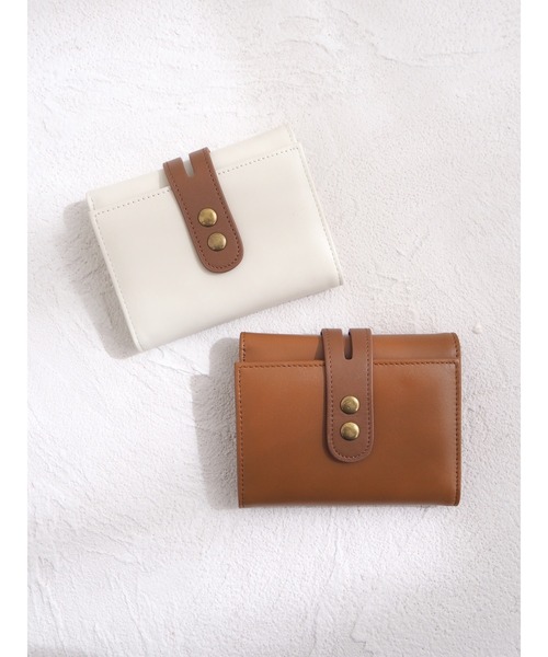 JUMELLE（ジュメロ）の「バイカラーレザーウォレット（財布・レディース・ホワイト/ブラウン・FREE）」の3枚目の写真