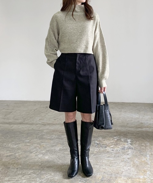 LIAN（リアン）の「センタープレスタックハーフパンツ（その他パンツ・レディース・グリーン/ブラック/ブラウン/グレイッシュベージュ/アイボリー/ブラック系/グレー/ホワイト系・FREE）」の20枚目の写真