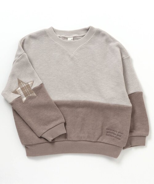 apres les cours（アプレレクール）の「スターパッチトレーナー（スウェット・キッズ・カーキ/ベージュ/ブラック・120/90/110/140/80/100/130）」の10枚目の写真