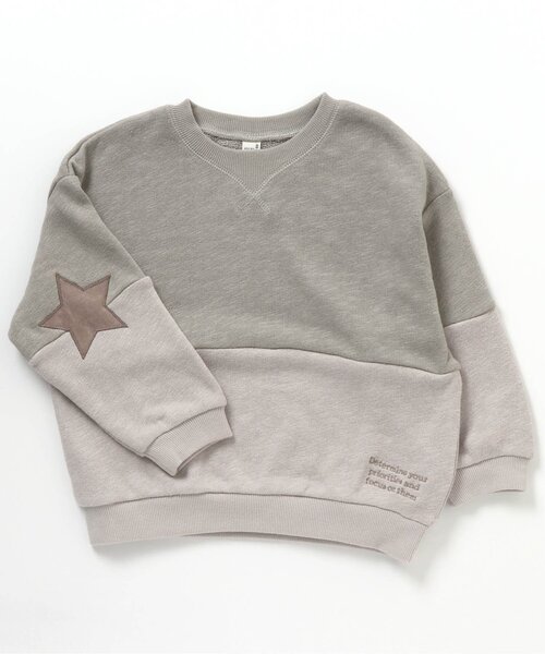 apres les cours（アプレレクール）の「スターパッチトレーナー（スウェット・キッズ・カーキ/ベージュ/ブラック・120/90/110/140/80/100/130）」の11枚目の写真